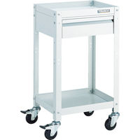 トラスコ中山 TRUSCO ツールワゴン ラビットワゴン 400X350 引出1段付 ゴム車輪 ホワイト RBW-742V W 1台（直送品）