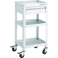 トラスコ中山 TRUSCO ツールワゴン ラビットワゴン 400X350 引出1段付 ゴム車輪 ホワイト RBW-843V W 1台（直送品）