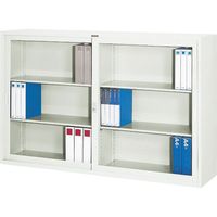 トラスコ中山 TRUSCO スタンダード書庫(A4判D400)ガラス引違W1760XH1110 FJG40-G11W 1台 520-6740（直送品）