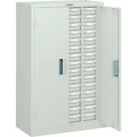 トラスコ中山 TRUSCO パーツケース バンラックケースA型 扉付 4列15段 ネオグレー A-415D NG 1台 501-9664（直送品）