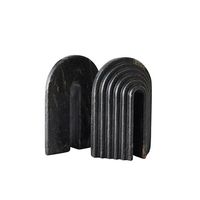 杉田エース CLOVER ブックエンド アーチ ブラックマーブル 2個セット CYT957677 1個（直送品）