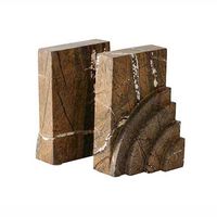 杉田エース CLOVER ブラウンマーブルブックエンド CXU957842 1個（直送品）