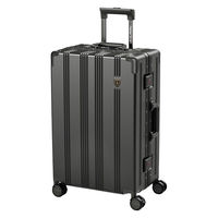 耐衝撃・ストッパー付静音キャスター・アルミフレーム 【NT-ZB1101】 NT-ZB1101 ガンブラック S スーツケース 1台（直送品）