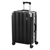 耐衝撃・ストッパー付静音キャスター・アルミフレーム 【NT-ZB1101】 NT-ZB1101 ブラック M スーツケース 1台（直送品）