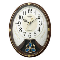 リズム時計工業 電波メロディ掛時計“スモールワールドリリィN” 4MN554RH06 1個（直送品）