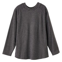 ケアファッション 袖開きワンタッチテープまえむきTシャツ ブラック M W0182065621 1着（直送品）