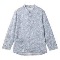 ケアファッション ロングファスナーTシャツ ブルー M~L W018211471 1着（直送品）