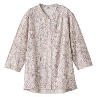 ケアファッション 7分袖前開きTシャツ ローズ S W0182116414 1着（直送品）