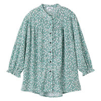 ケアファッション 隠れファスナーブラウス グリーン M~L W0182119211 1着（直送品）