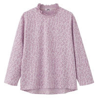 ケアファッション 長袖 後ろ長めTシャツ パープル LL W0182167313 1着（直送品）