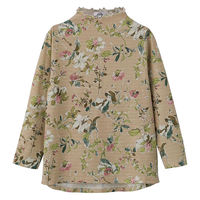 ケアファッション 長袖 後ろ長めTシャツ ベージュ LL W0182168223 1着（直送品）