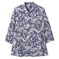 ケアファッション 7分袖ワンタッチテープブラウス パープル M W0182175921 1着（直送品）