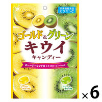 飴 個包装 お配り菓子 ゴールド＆グリーンキウイキャンディー 1セット(1個×6)