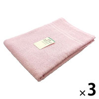 大判バスタオル ウォークボーダー ピンク（桃） LP507602 1セット（1枚×3） 大判 タオルケット 無地 林