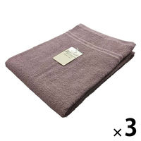 大判バスタオル ウォークボーダー ブラウン（茶） LP507626 1セット（1枚×3） 大判 タオルケット 無地 林