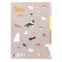 デザインフィル 3ポケットクリアホルダー [A4] イヌ柄A 35667006 1セット(1枚×5)（直送品）