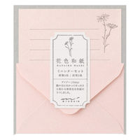 デザインフィル ミニレターセット938 花色和紙 ピンク 86938006 1セット(1パック×3)（直送品）