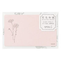 デザインフィル カードセット [名刺サイズ] 花色和紙 ピンク 88789006 1セット(1パック×3)（直送品）