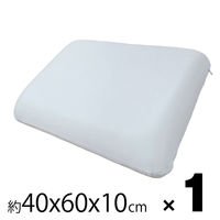 1個 パールグレー 約40ｘ60ｘ10ｃｍ 枕 頭 首 サポート 柔らかい 快適 快眠 眠活 赤ちゃん 安眠 マシュマロ まくら（直送品）
