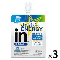 inゼリー（インゼリー） ジュニアエネルギー サイダー 　 1セット（1個（180g）×3）　ブドウ糖　　成長期に　栄養機能食品