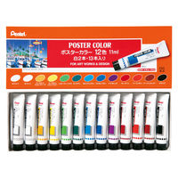 アーテック ぺんてるポスターカラー12色 11ml 紙箱入 107728 1セット（直送品）