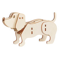 アーテック 木製3Dパズル ダックスフンド 58728 1セット(1個×5)（直送品）