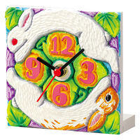 アーテック 白彫板時計 白彫板100mm角 12630 1セット(1個×2)（直送品）