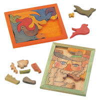アーテック 木彫パズル(額・組立済) 31511 1セット(1個×2)（直送品）