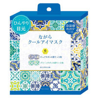 ながらCOOLアイマスク ほんやら堂 目元 アイクーラー 冷却用品 使い捨て ひんやりグッズ 1箱（6枚:2柄×3枚入）