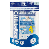 冷感ネックスリーブ M ほんやら堂 首 ネッククーラー 冷却用品 使い捨て ひんやりグッズ 1袋（6枚入）