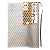 TTC フローズン クリアカバー A4 クリア×グレー 609032 1個（直送品）