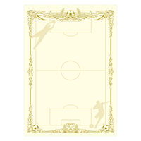 ササガワ スポーツ賞状用紙 横書き サッカー 10-1800 1セット(5冊)（直送品）