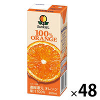 森永乳業 サンキスト 100％ オレンジ 200ml 1セット（48本）