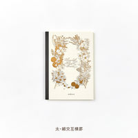 大栗紙工 大栗 OGUNOきらきら 箔押し 大人のデザインノート 四季の植物 B6 レモン MND1.1-B6HLM 1冊（直送品）