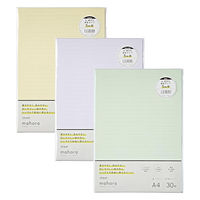 大栗紙工 大栗 OGUNO 目にやさしいA4 シート用紙30枚 交互線 5mm 3色セット OGN-MM11-SA430-3P 1パック（直送品）