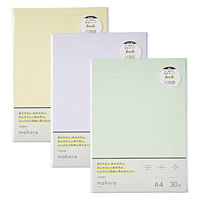 大栗紙工 大栗 OGUNO 目にやさしいA4シート用紙30枚 交互線 6mm 3色セット OGN-MM12-SA430-3P 1パック（直送品）