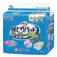 【大人用おむつ/汎用パッド】白十字 サルバ尿とりパッドスーパー男性用 1パック（45枚入）