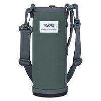 マイボトルポーチ 約750ml用 グレー APO-750 GY 1個 洗濯機可 ストラップ付 お名前スペース付 サーモス