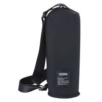 マイボトルポーチ 約350ml用 ブラック APQ-350 BK 1個 洗濯機可 保冷バッグ 保冷ポーチ ループ付 サーモス