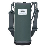 マイボトルポーチ 約1L用 グレー APO-1000 GY 1個 洗濯機可 ストラップ付 お名前スペース付 サーモス