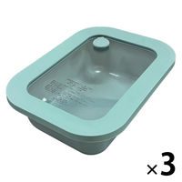 保存容器 600ml 調理可 食洗機可 グリーン ズボラ 1セット（1個×3）冷凍・冷蔵・電子レンジ・オーブン・ガス火可 谷口金属