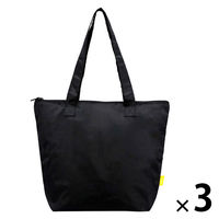 保冷バッグ 15L トートバッグ 折りたたみ ブラック LV-0471 1セット（1個×3） 保冷 LIV PLUS