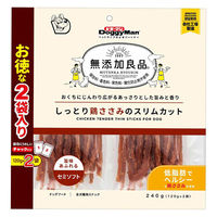 ドギーマン 無添加良品 しっとり鶏ささみのスリムカット セミソフト 240g（120g×2袋）1袋 ドッグフード 犬用 おやつ