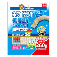 ドギーマン ホワイデント 低脂肪 チューイング スティック ミルク味 超小型・小型犬向き 国産 260g（130g×2袋）1袋 犬用 おやつ 歯磨き