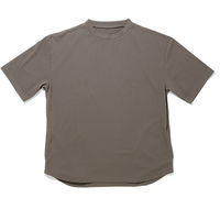 おたふく手袋 汗染み軽減 オーバーサイズ5分袖 クールTシャツ アッシュブラウン Sサイズ FB-710 1枚（直送品）