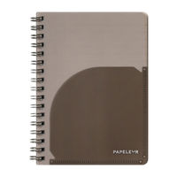 日本ノート ノート リングノート パペルール A6 7mm罫 60枚 グレー PT111GR 1冊