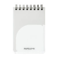 日本ノート ノート リングノート メモ パペルール A7 6mm罫 60枚 ホワイト E982W 1冊