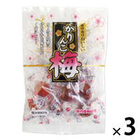 塩分チャージ 梅 個包装 お配り菓子 国産かりんこ梅 種あり 1セット(1個×3)