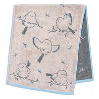 日繊商工 タオル ナチューラファブリカ エナガ フェイスタオル 34×80cm ブルー 473814 1個（直送品）