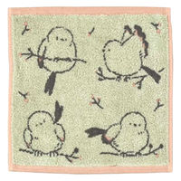 日繊商工 タオル ナチューラファブリカ エナガ タオルチーフ 25×25cm オレンジ 473821 1個（直送品）